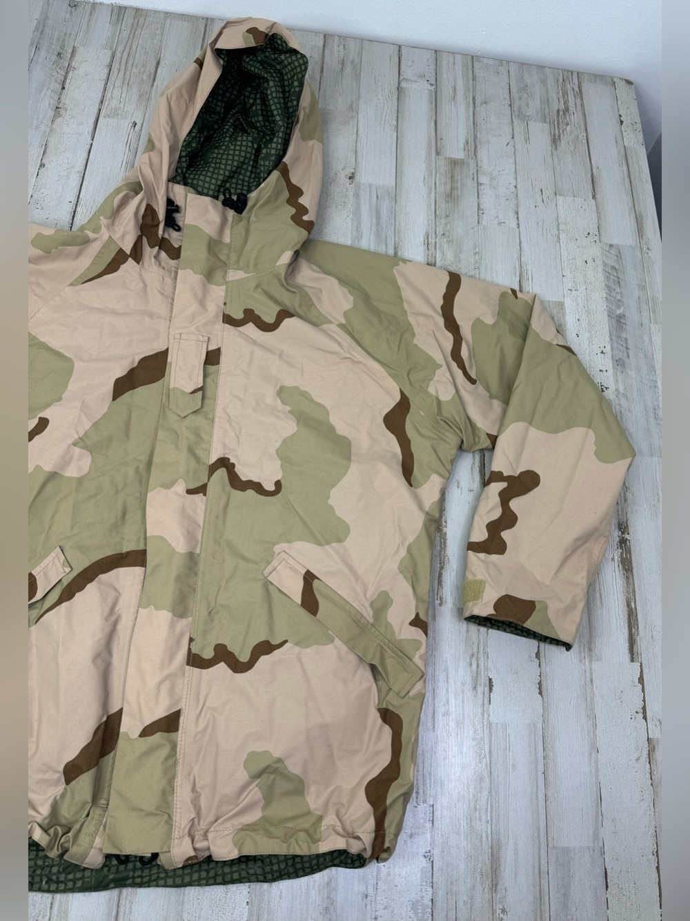 VTG Mens US Calvary Gore-Tex DCU DCN Desert Night Camo Reversible Jacket S-L - Picture 2 of 16